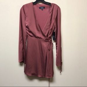 Lulu’s satin wrap dress
